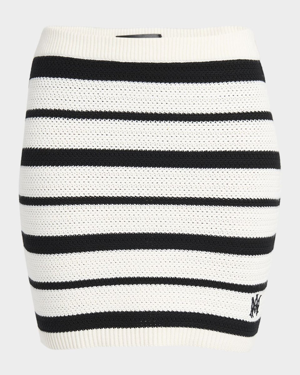 MA Striped Knit Mini Skirt
